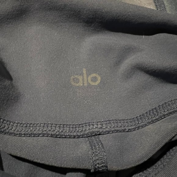 ALO YOGA PIC LEGGINGS BLUE MESH FULL LENGTH SIZE XS - Picture 4 of 6